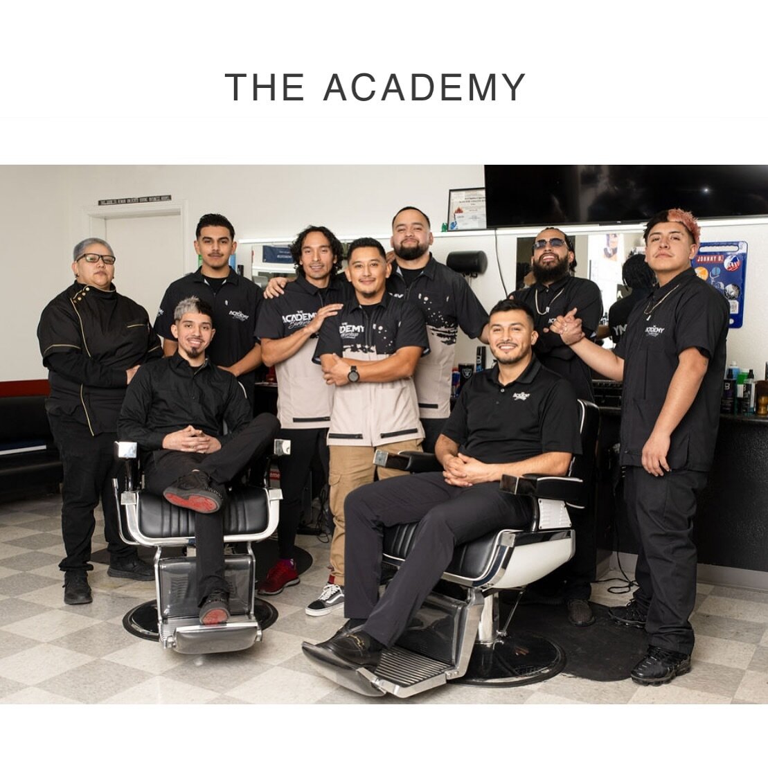 We at The Academy Barbershop welcome you. 
Booking available through app, online, or in person. 
Www.TheAcademyBarbershop.com