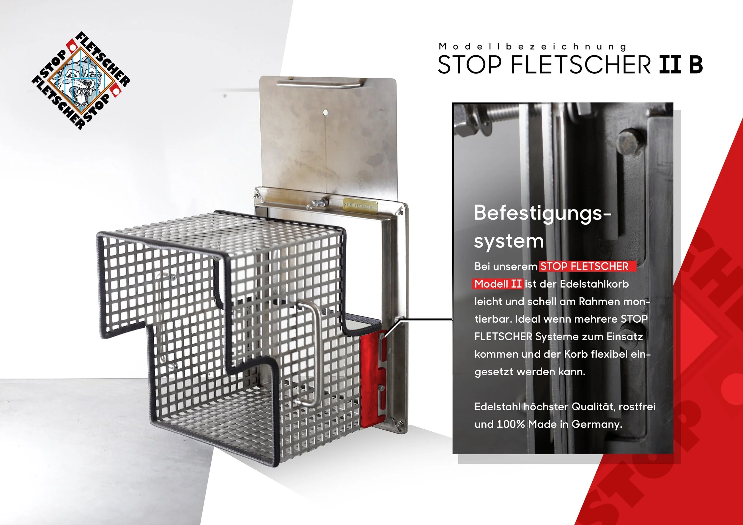 STOP Fletscher II B | Vorrichtung, die das Anlegen eines Maulkorbs erleichtert