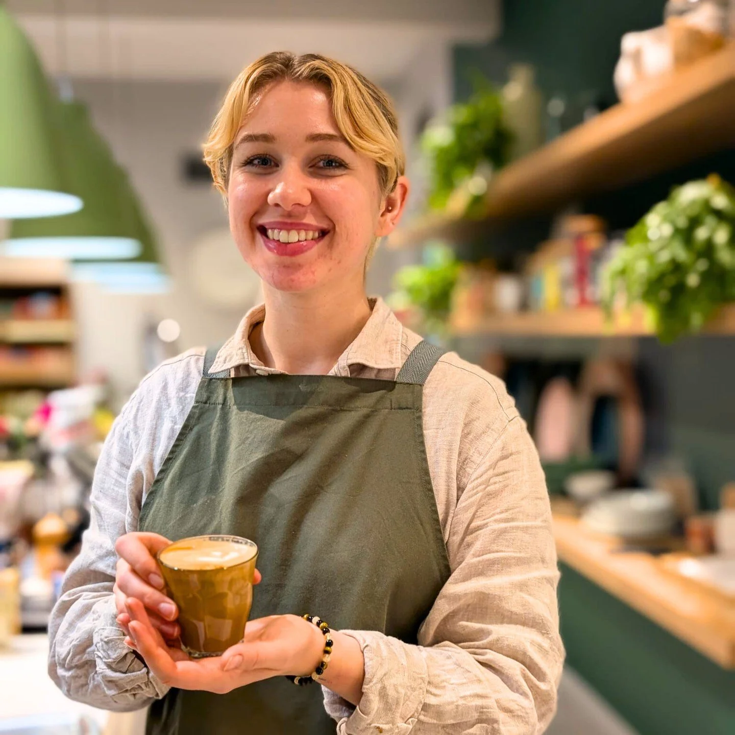 We continue celebrating of our brilliant baristas this #NationalCoffeeWeek with Beth! ☕

When she isn't making a flawless flat white, you can find Beth partaking in her other passions: singing and song writing 🎼 

This is Beth's first year working w