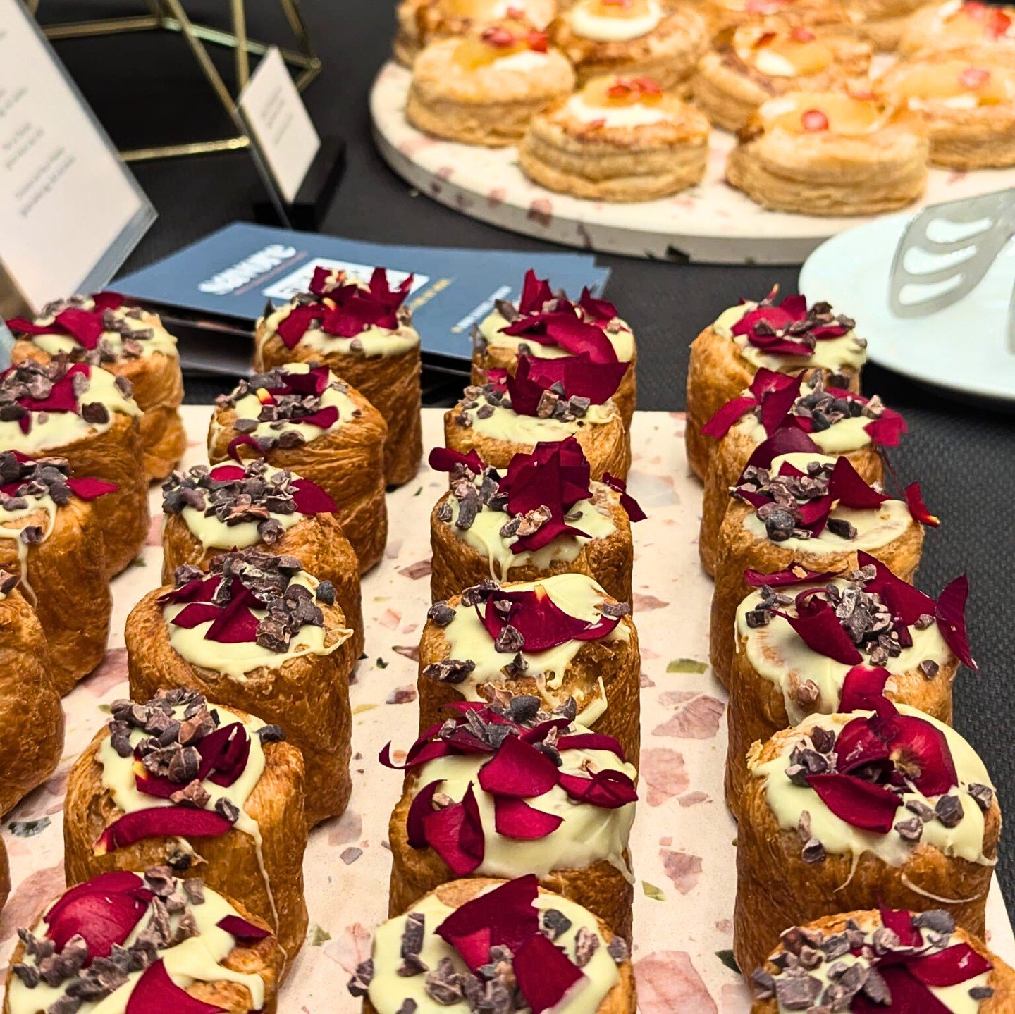 It was wonderful to host a truly special breakfast last week at @30greshamstreet! We pulled out all the stops with these picture-perfect, handmade pistachio, white chocolate &amp; rose croissants. 

Buttery, flaky pastry filled with a white chocolate