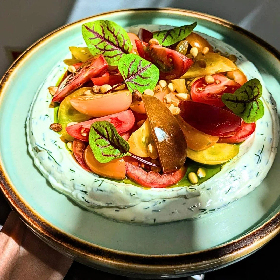Sweet, vibrant and bursting with summer flavour, British tomatoes deserve to be celebrated🍅🇬🇧 We're proud to champion exceptional produce from local farmers and exceptional British purveyors.

We adore peak summer tomatoes where their natural swee