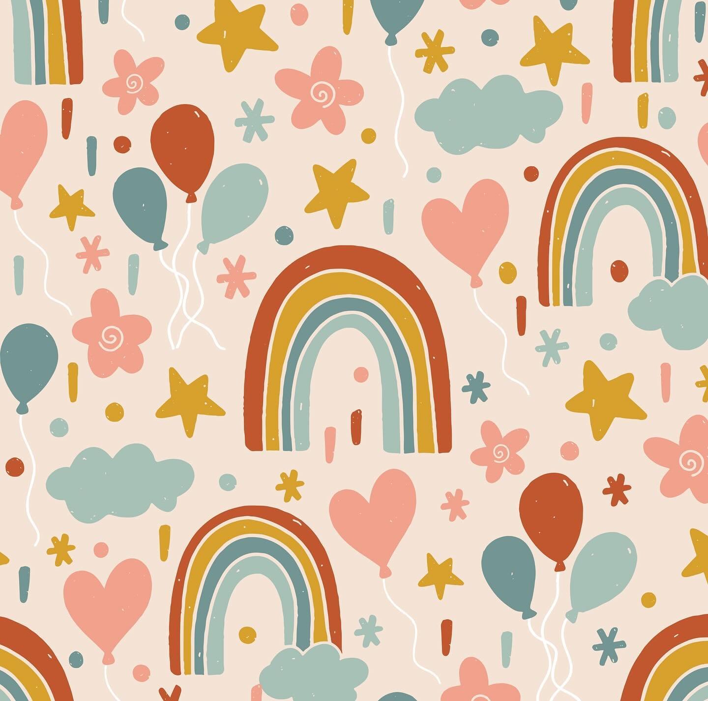 While it may be a little early to plan a first birthday party (Emily is only a month old after all) it&rsquo;s what popped into my head when designing for @spoonflower&rsquo;s Party Wall challenge! This print would also be great on partyware - and ho