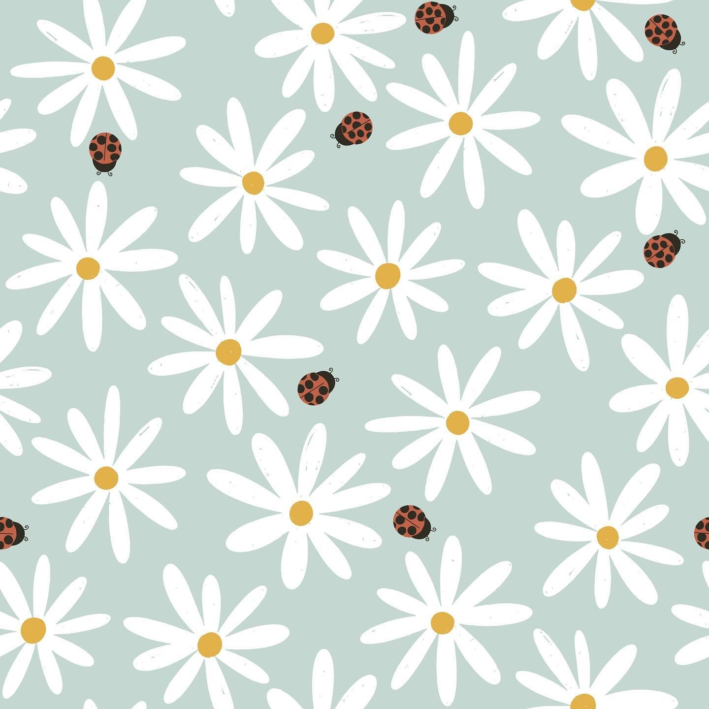 My niece calls all lady bugs &ldquo;Steve&rdquo; so of course I had to add some Steves to my #DoodleaDayMay Daisy print 😂🐞 

Available on fabric, wallpaper, and home decor on @spoonflower now!!

#spoonflowerfabric #spoonflowerartist #daisy #kidsfab