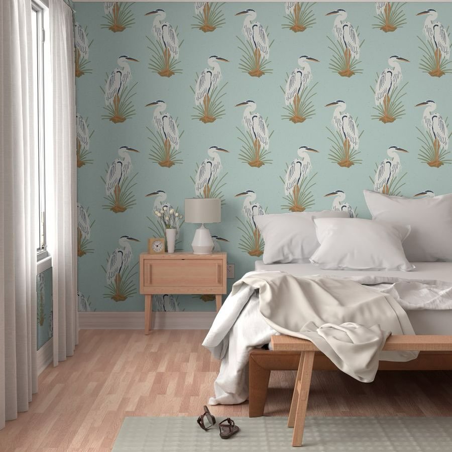 This print has been a best seller over on my @spoonflower shop, and I am here for it! 

Coastal Cranes is one of my favorites for a preppy, elevated coastal look and is available in multiple colors (and can be customized - just DM me!) 

Speaking of 