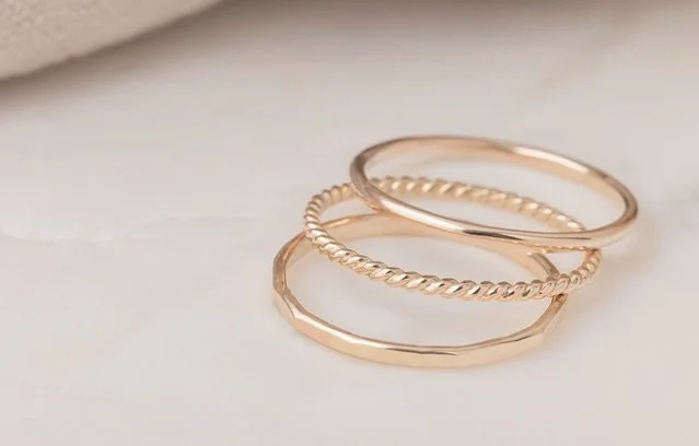 T H R O W B A C K || And swipe right back to when it all started. These were the very first rings I made in my home studio back in 2018&hellip;. 7 years later and what a journey it&rsquo;s been for me&hellip; from basic stackers to now forever bespok