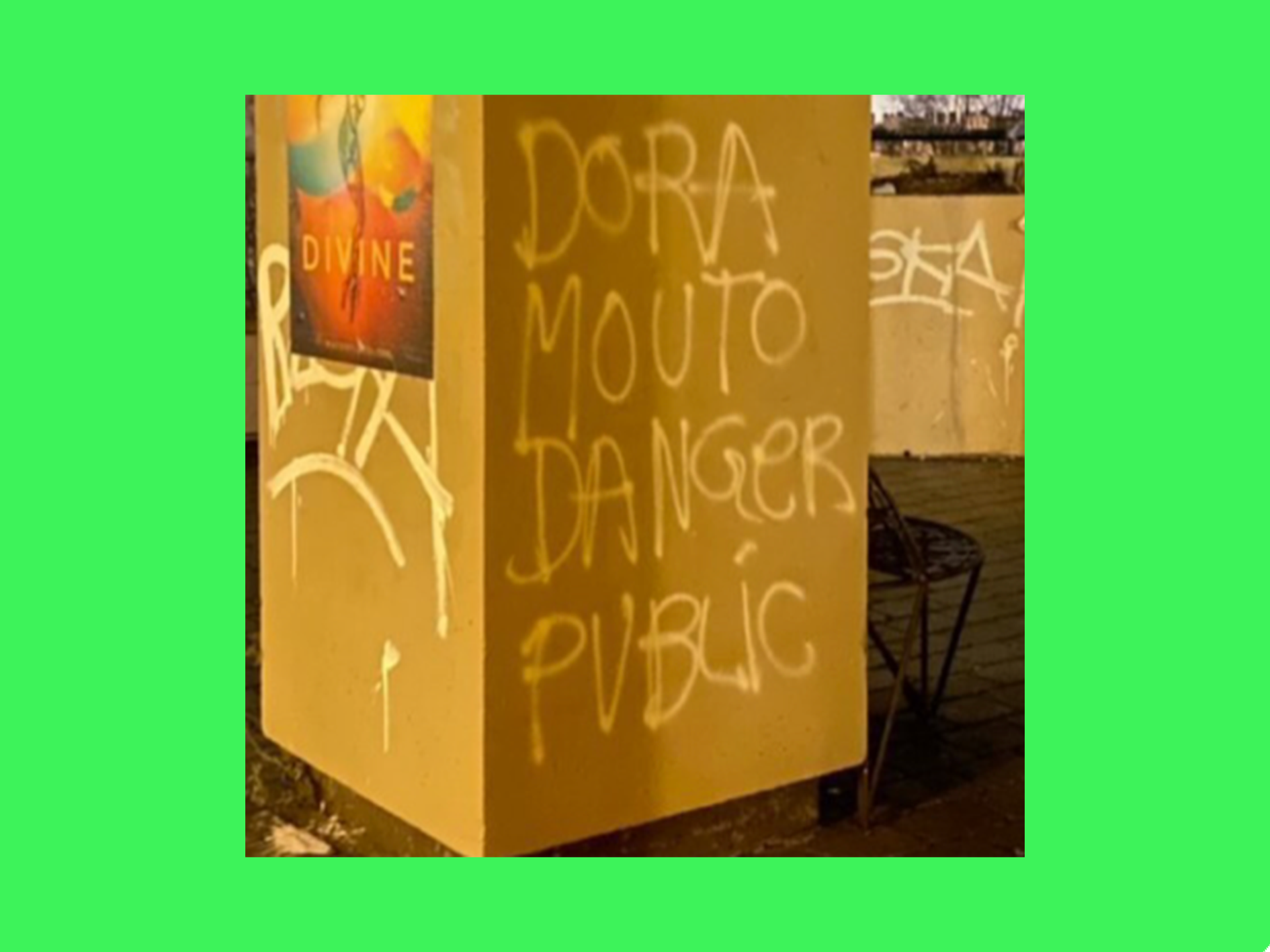 Violent messages in public spaces (graffiti and signs)