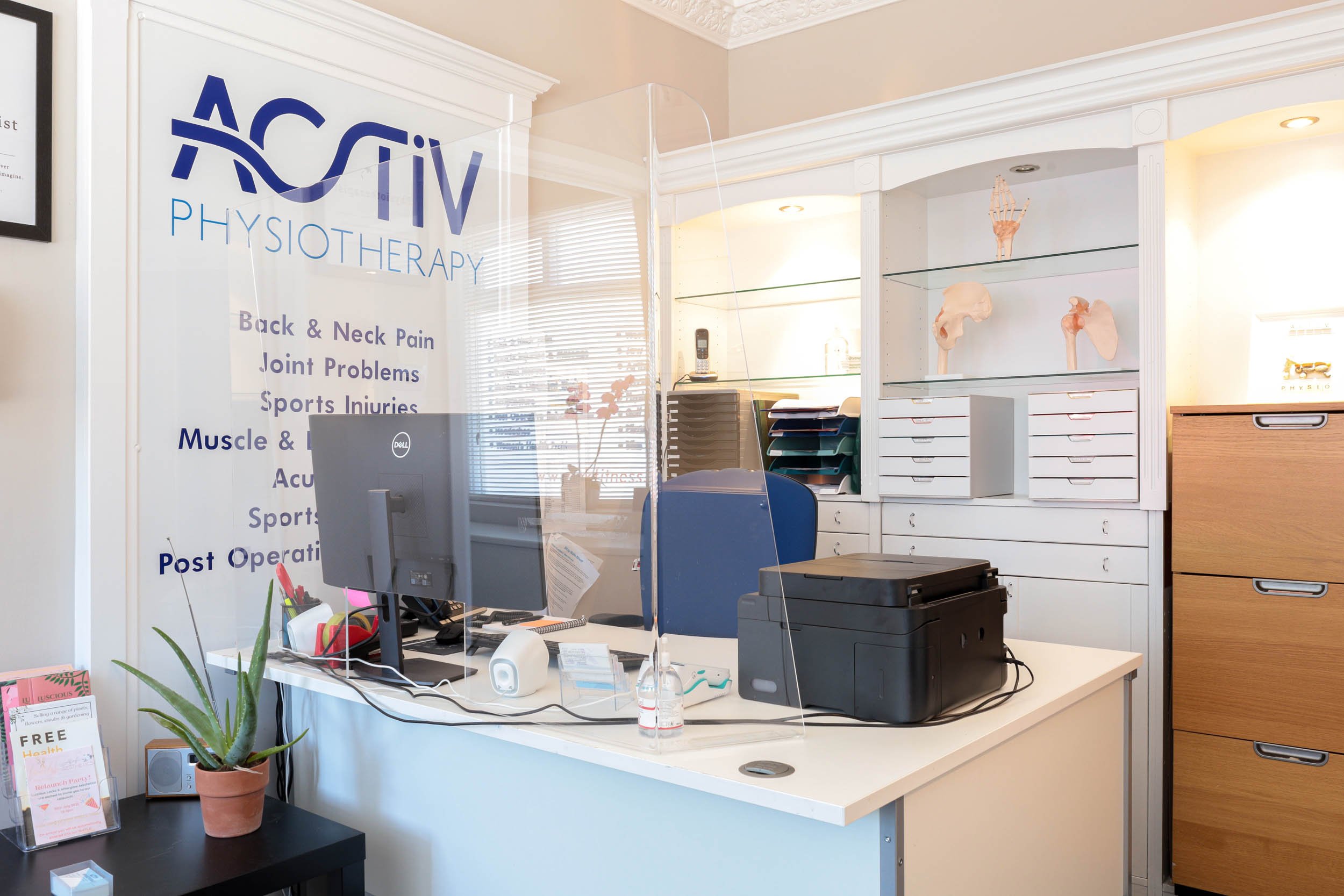 Activ Physiotherapy clinic reception in Totley, Sheffield 