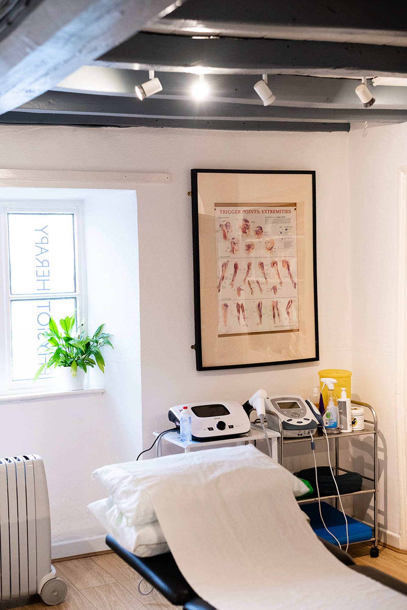 Treatment room at the Activ Physiotherapy clinic in Hope