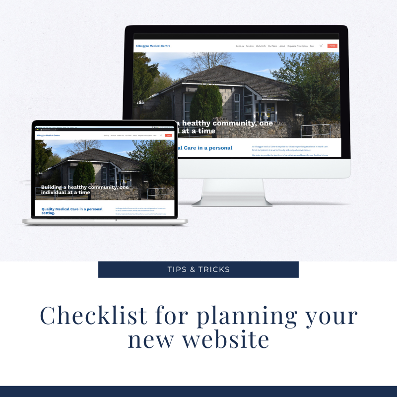 Checklist for planning your new website