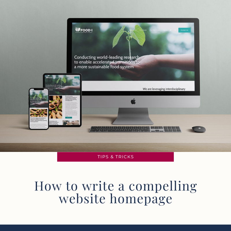 How to write a website homepage