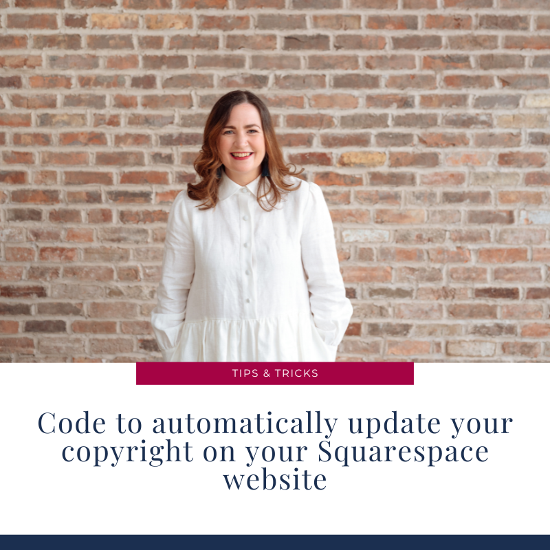 Did you know you can update your copyright year automatically on your Squarespace website
