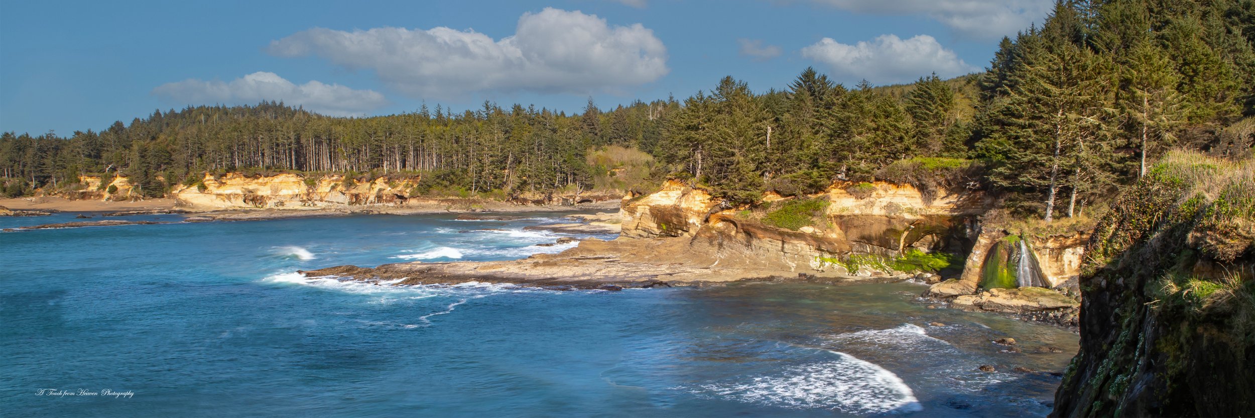 A Touch from Heaven photography Waterfall at the Pacific Ocean in Oregon .jpg
