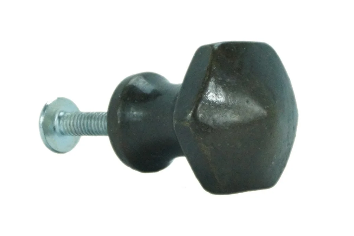 Small Hexagon Knob - Faux Brass