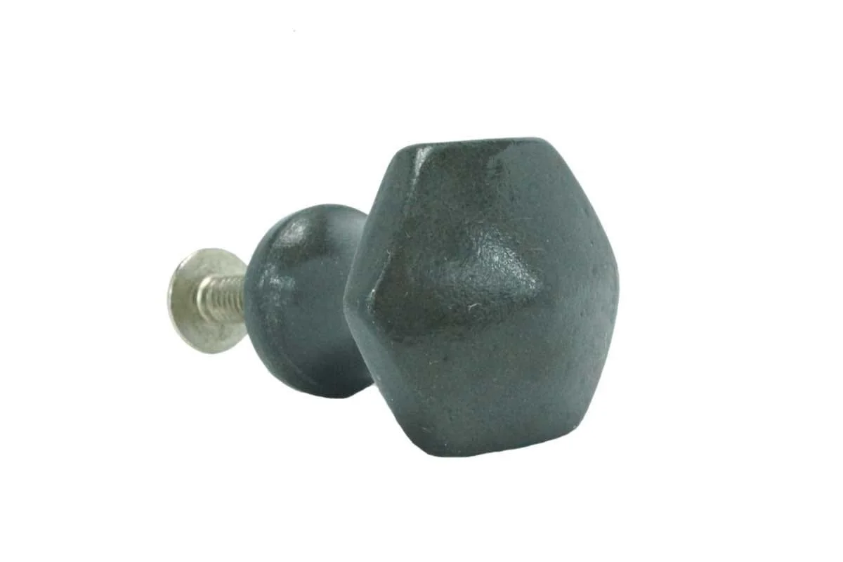 Small Hexagon Knob - Vintage Iron