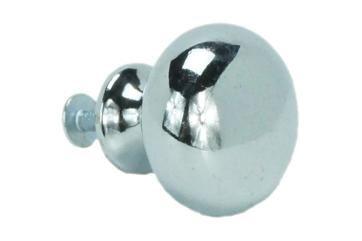 Large Round Knob - Chrome