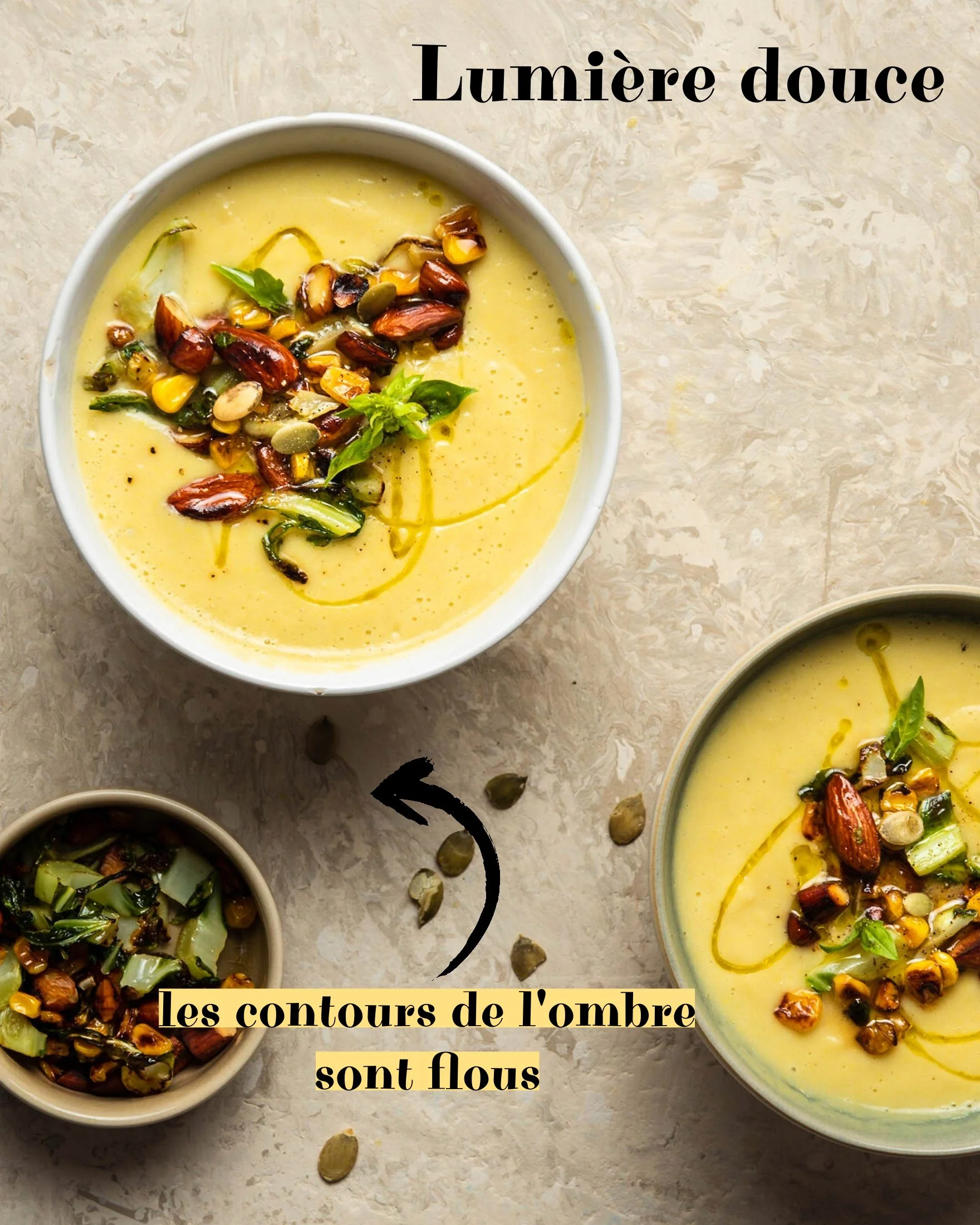 lumiere douce en photographie culinaire