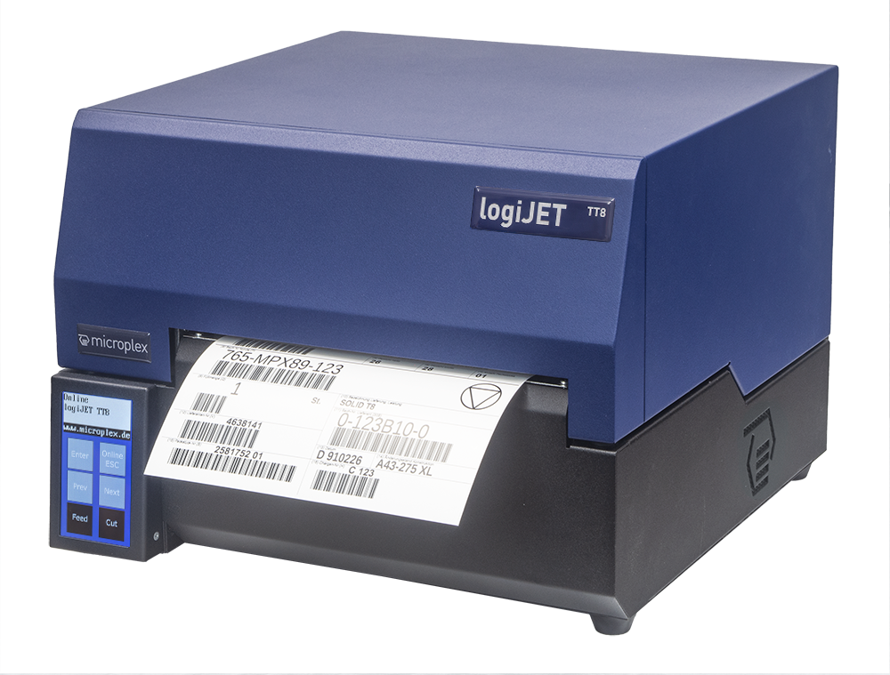 A Microplex TT8 printing a large label.