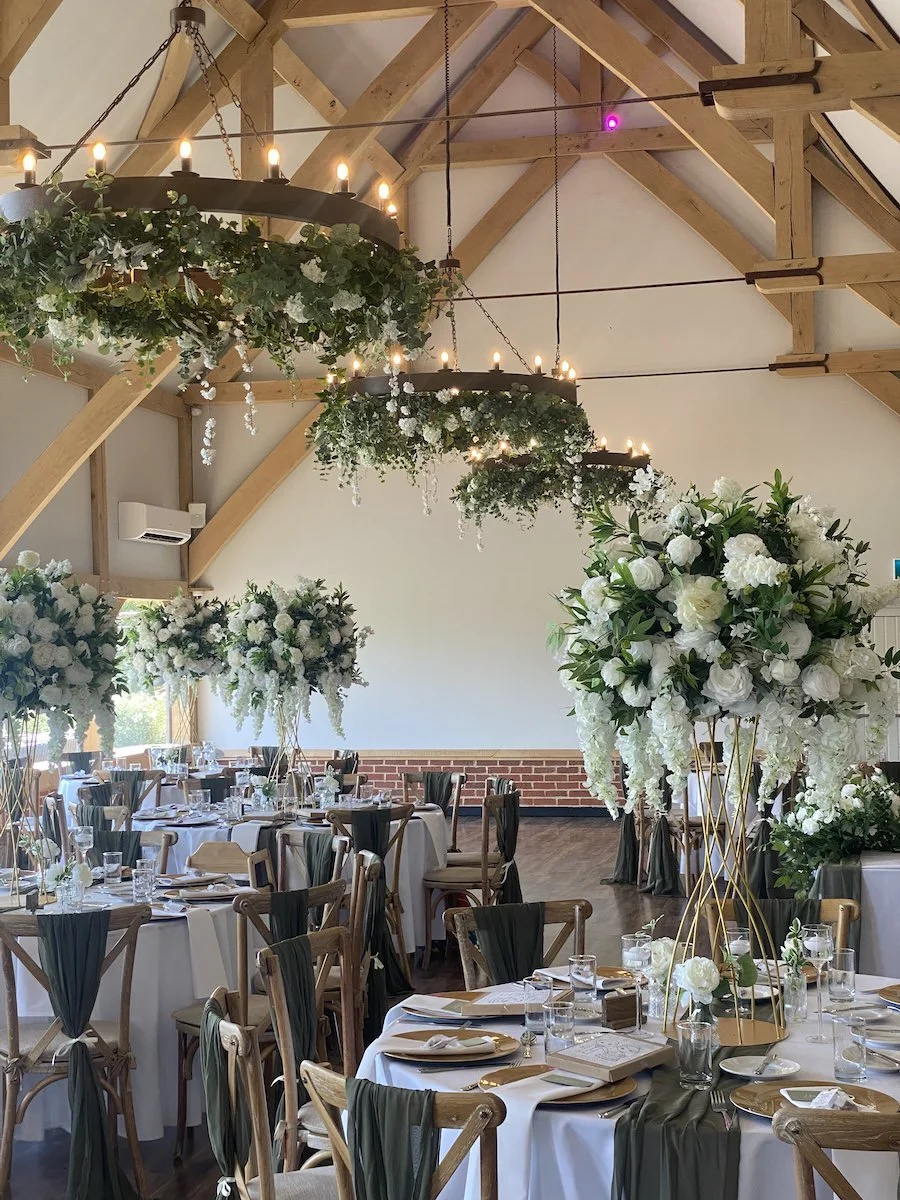 Wedding Styling for Wedding Breakfast at Sissons Barn