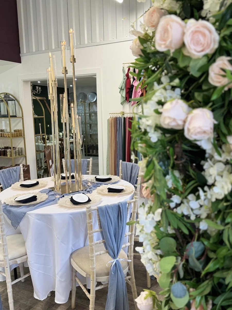 Venue Styling Set-up at our Leicestershire Show Room.