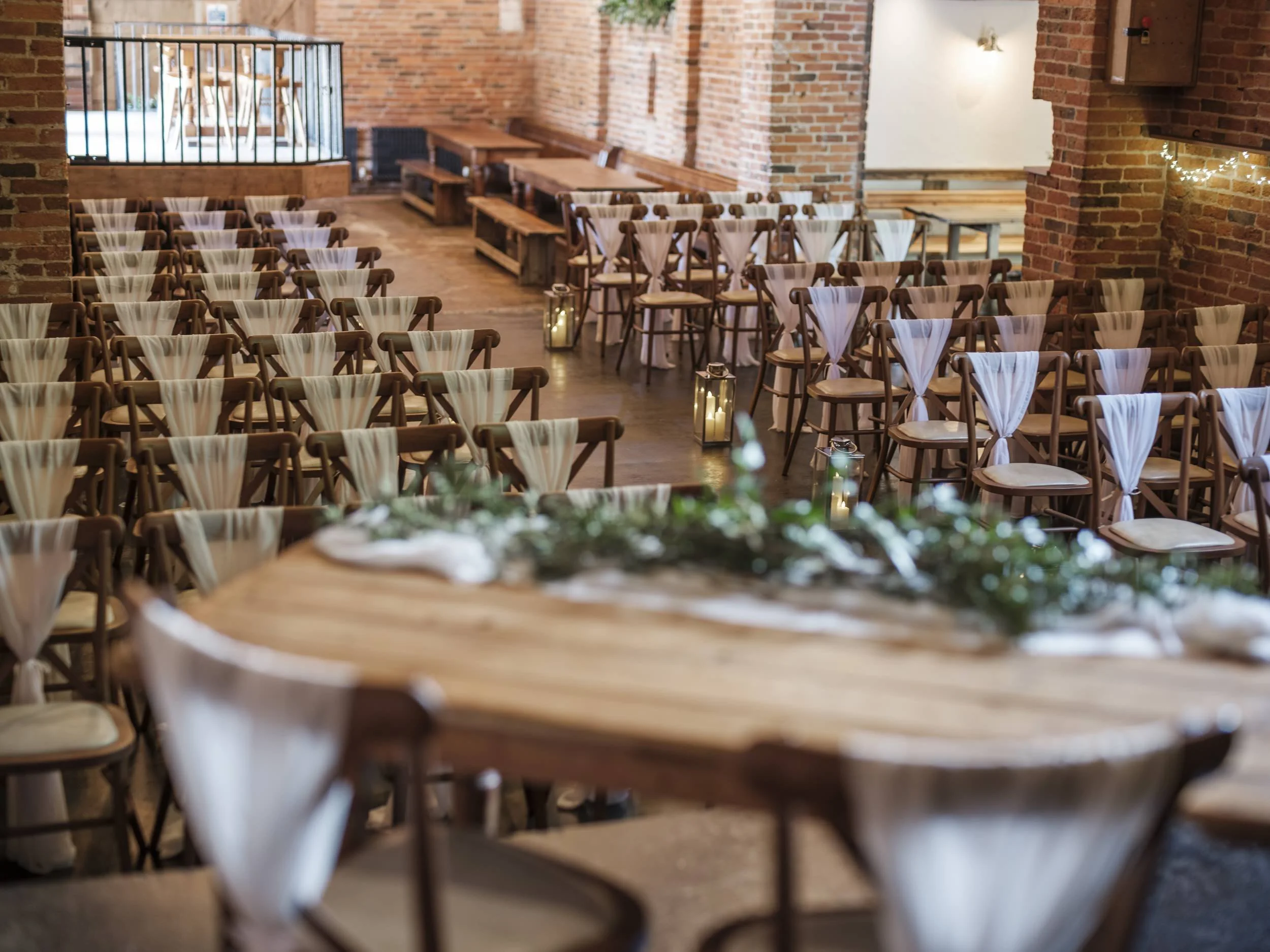 Luxury Wedding Styling including chair coverings.