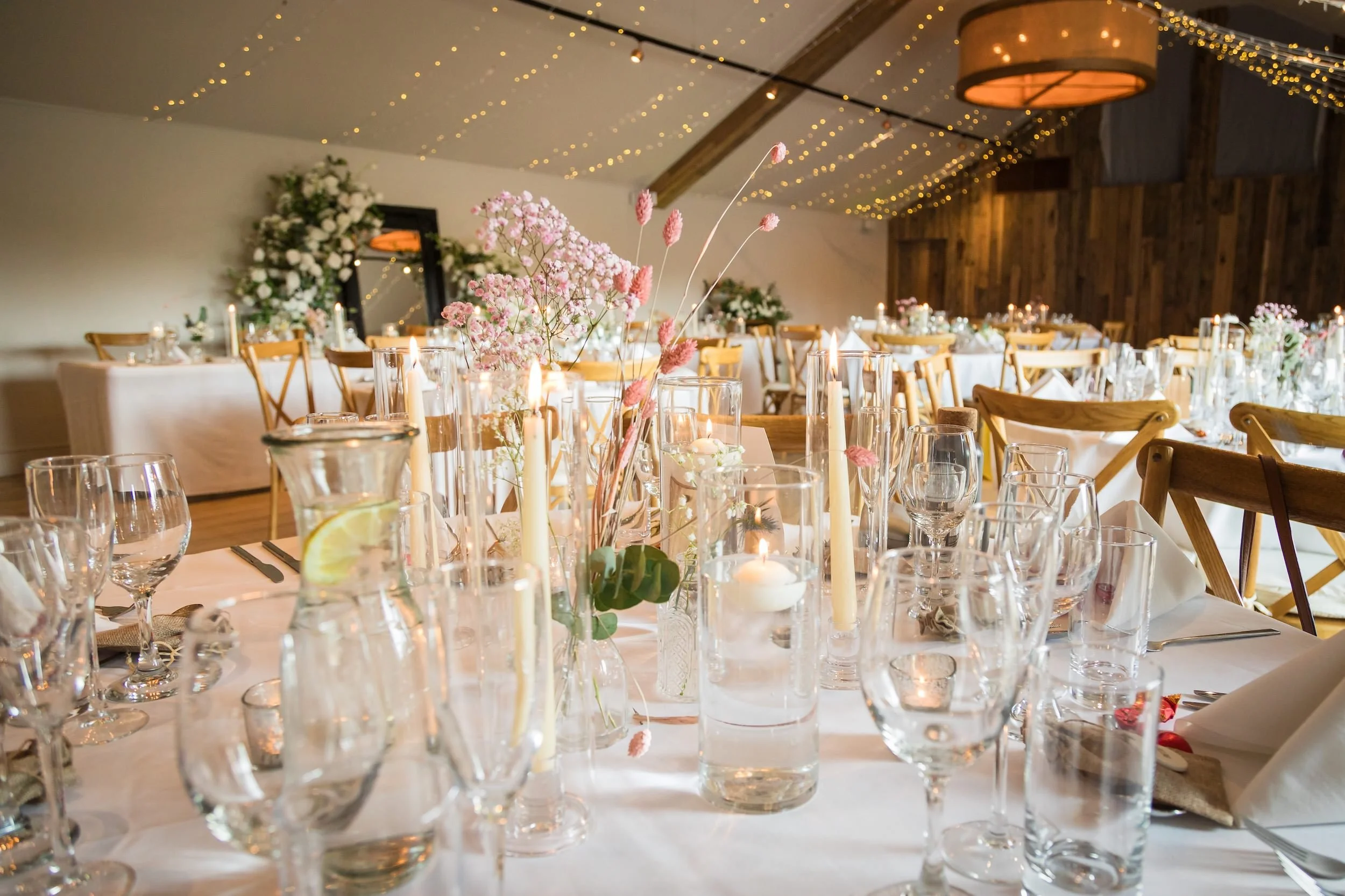 Wedding Styling for Wedding Breakfast at The Manor House Quorn