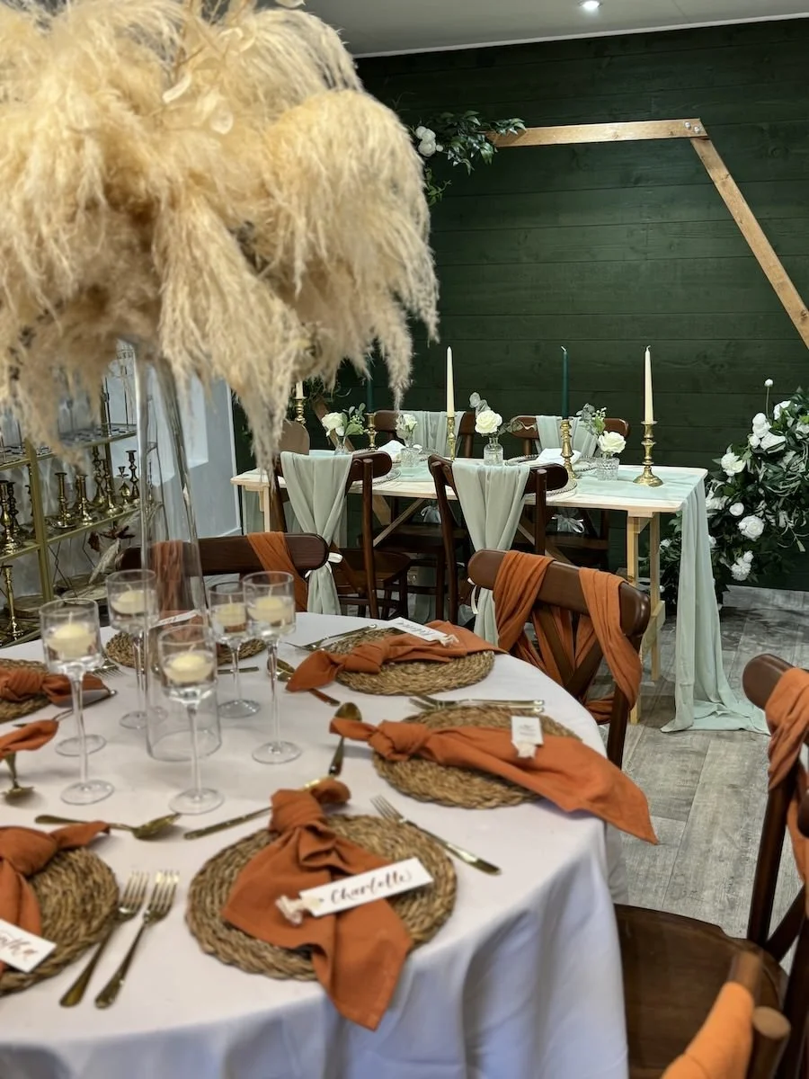 Venue Styling Set-up at our Leicestershire Show Room.