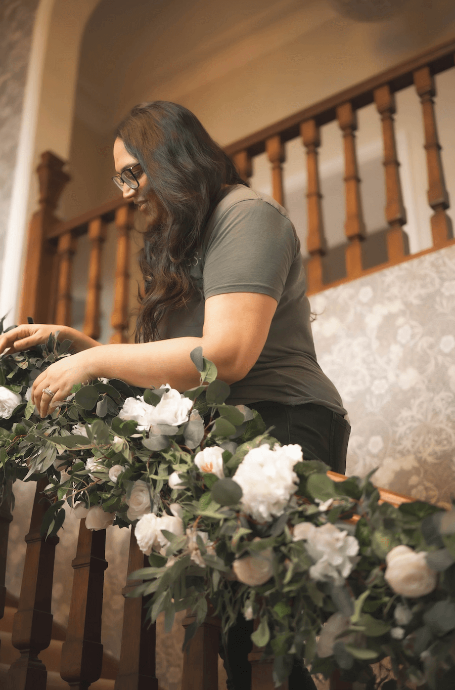 Your stylist checking the styling set-up.