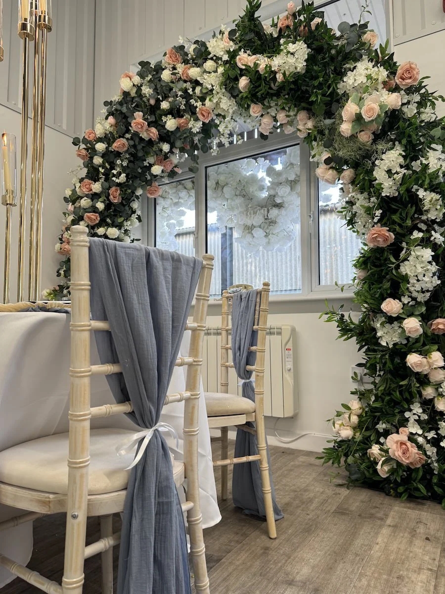 Venue Styling Set-up at our Leicestershire Show Room.