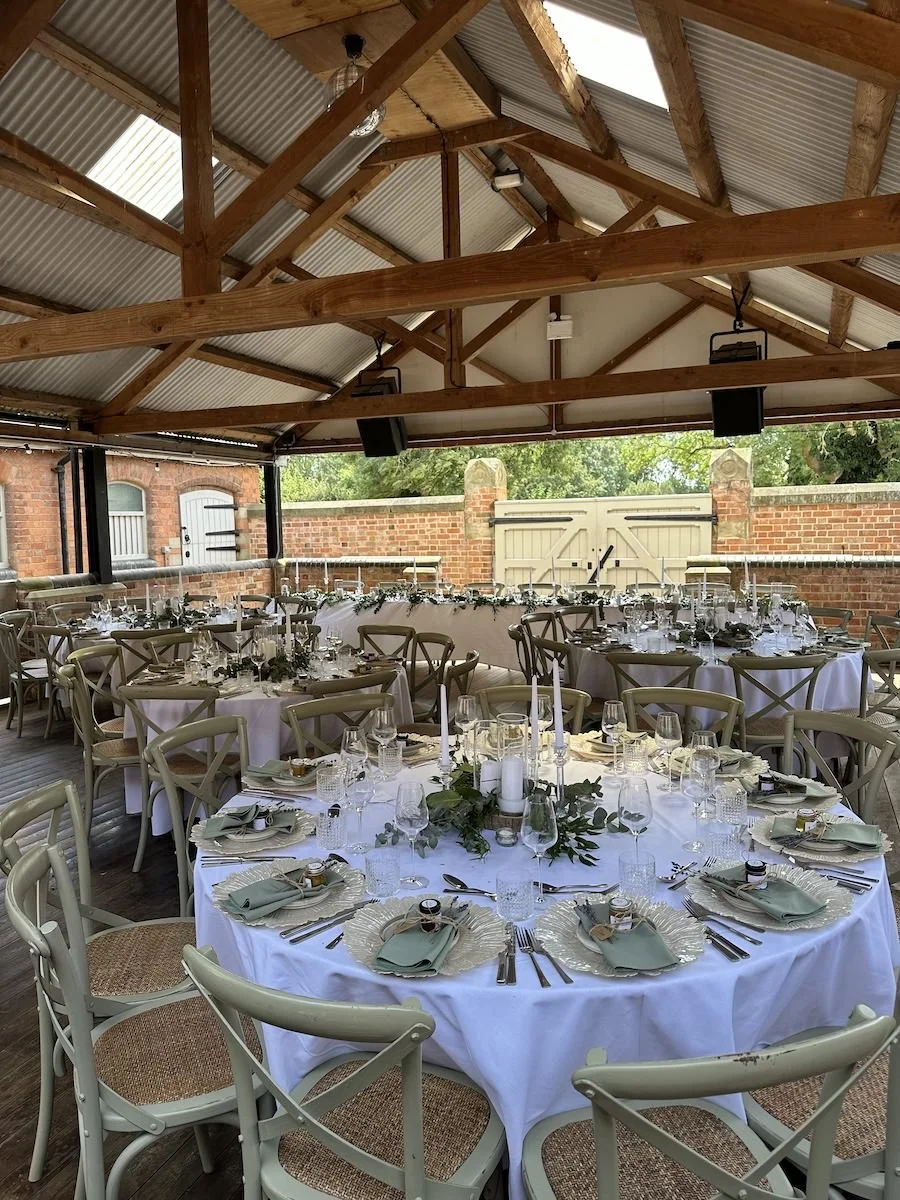 Wedding Styling for Wedding Breakfast at The Hall Barns