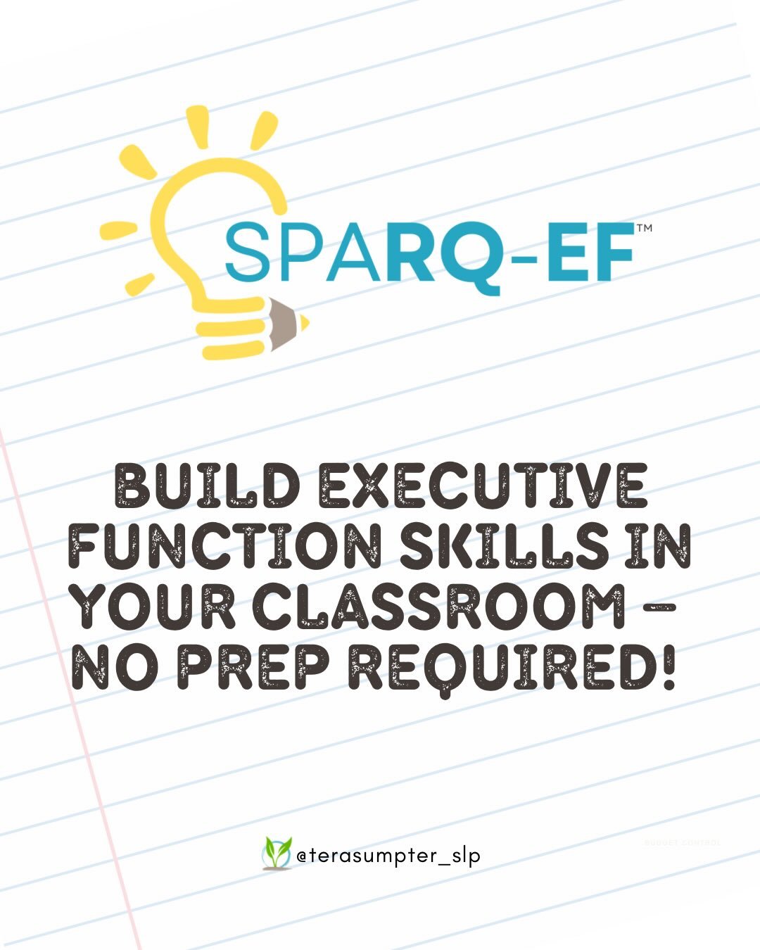 Elementary educators, meet SPARQ-EF.

And Get Ready to Ignite Executive Function in Your Classroom!

A ready-to-use executive function classroom program designed just for young learners:
👉 building attention, 
👉 following directions and routines, 
