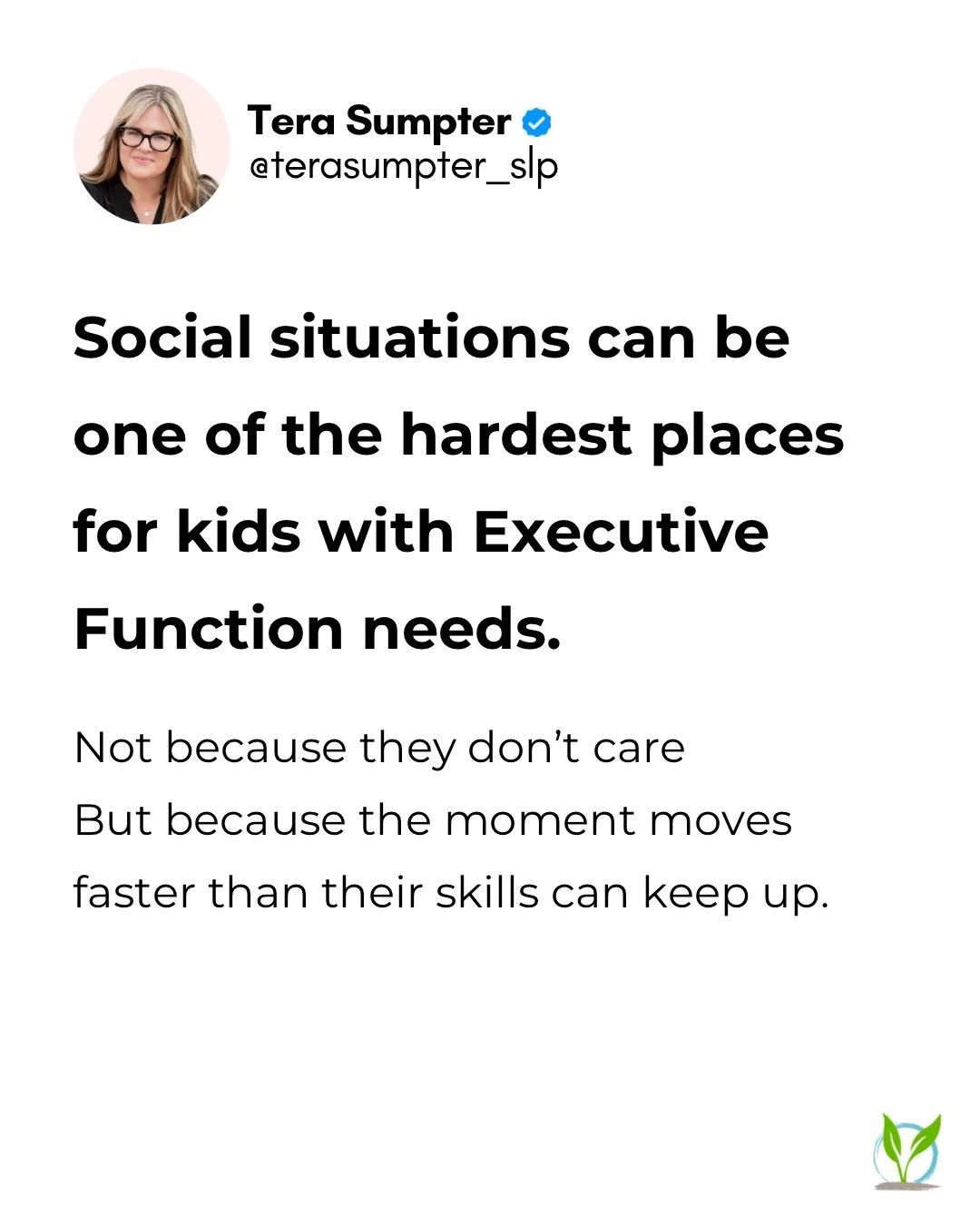 When inhibitory control is still developing, social moments can escalate fast and the child with EF needs is often the one left facing the consequence.

If we only respond to the reaction, we miss the skill gap underneath.

👉 Look at the full sequen