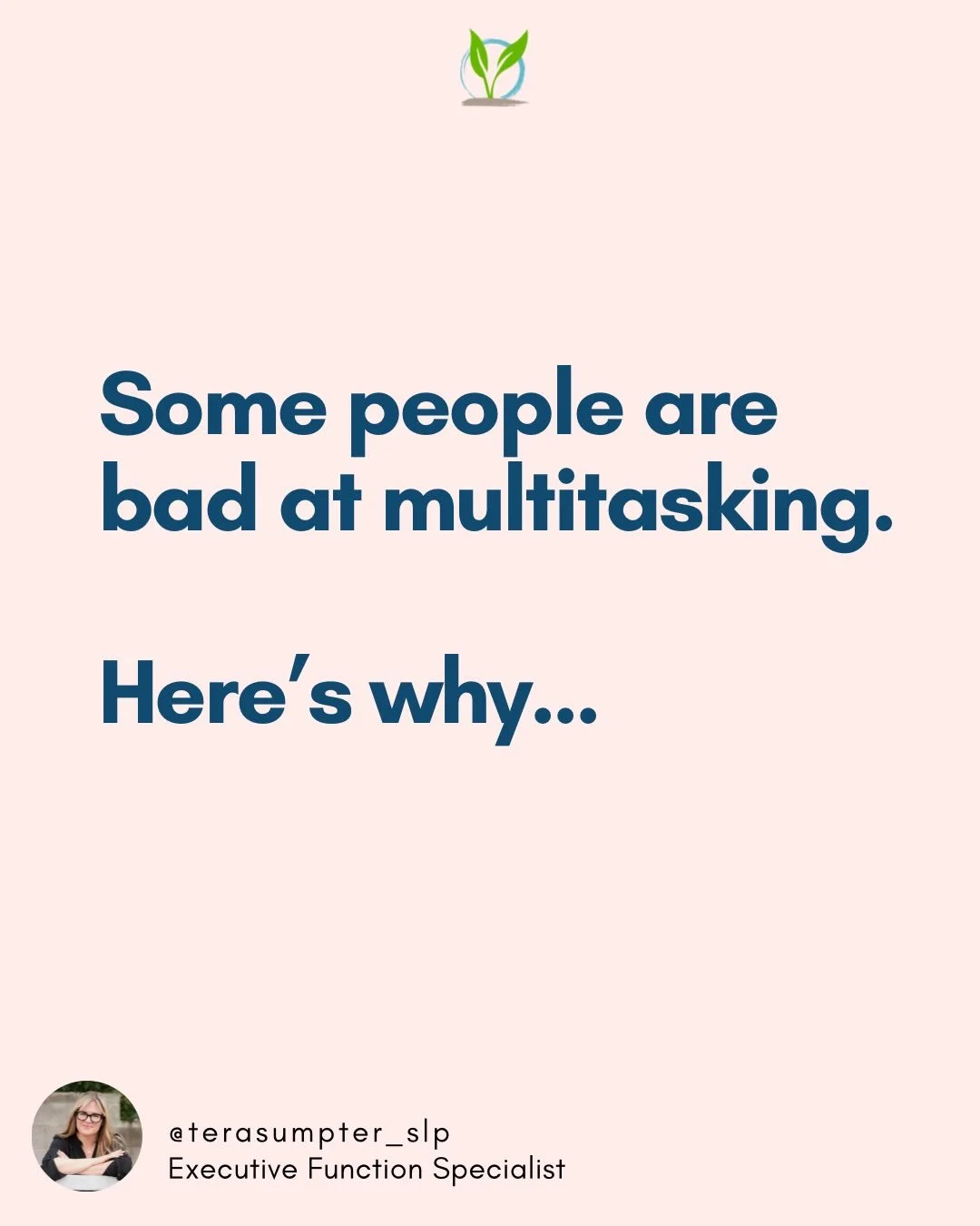 Are you a multitasker? Let&rsquo;s talk.

You&rsquo;re actually making tasks harder for yourself when you &ldquo;multitask&rdquo; since you&rsquo;re forcing your brain to do lots of shifting. 

The shifting drains our executive function capacities qu
