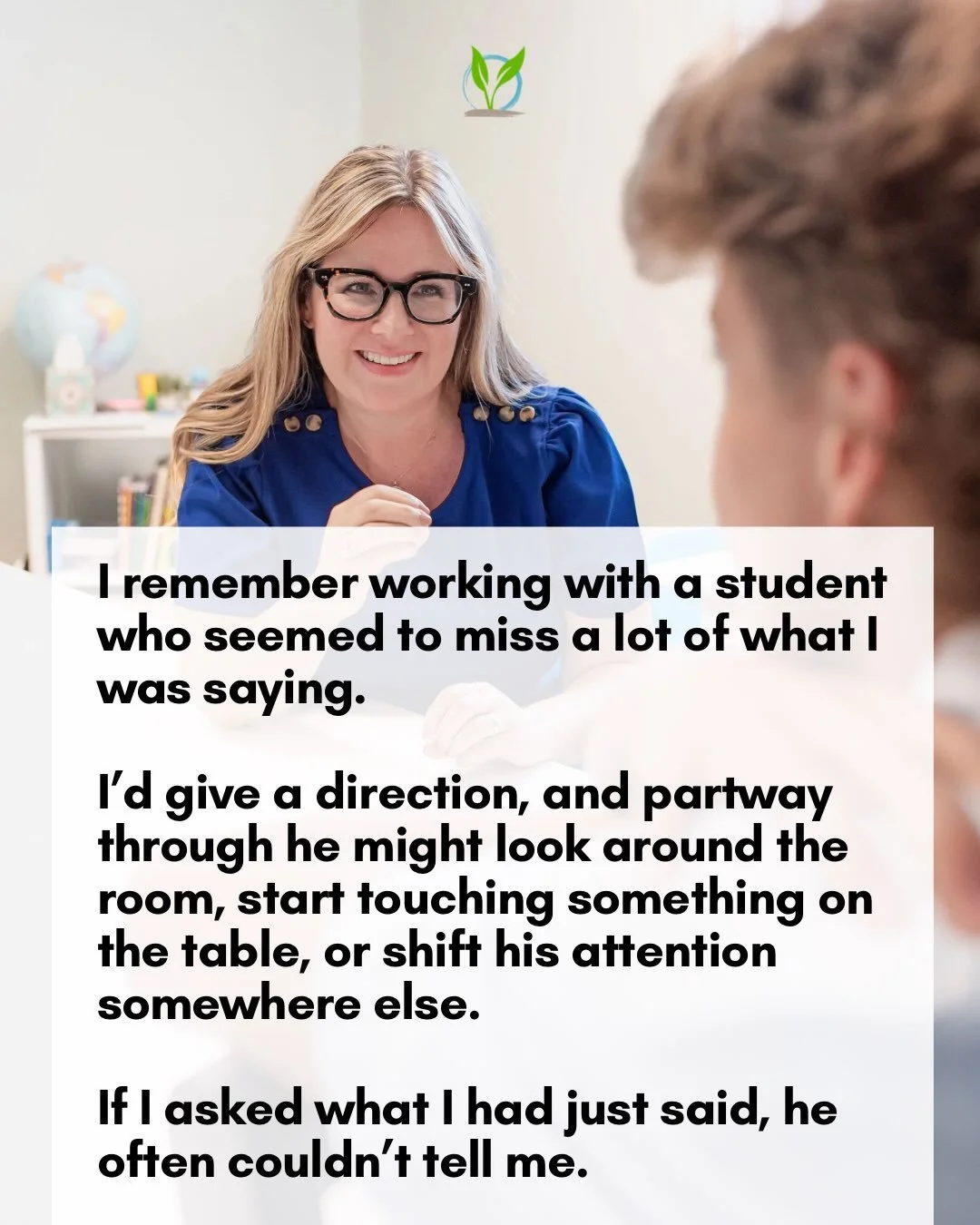 This is a thought process I use all the time now...

When attention looks hard, I try not to start with attention. I look at what the child is being asked to notice, what their sensory system is doing with that information, and what actually makes it