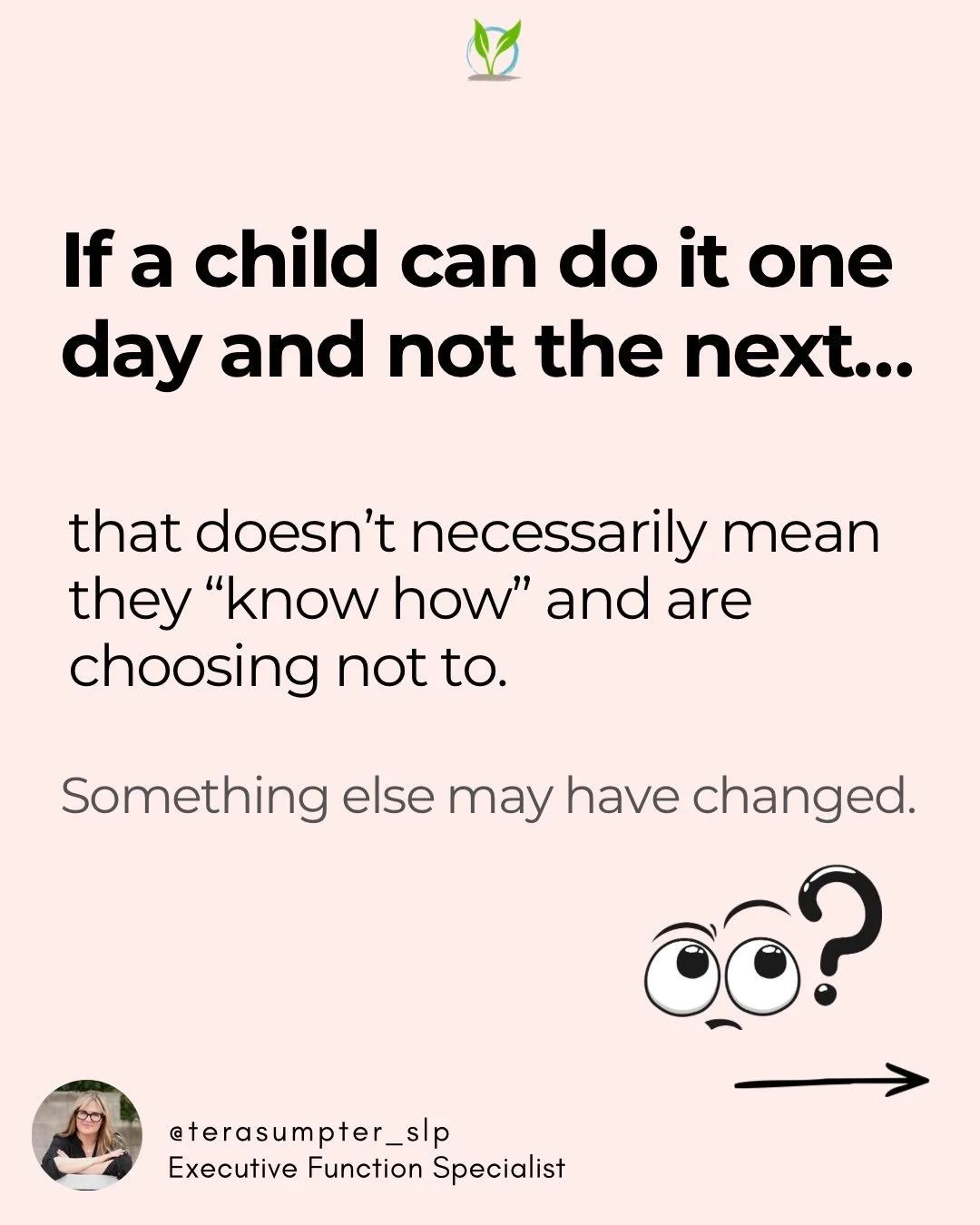 This is one of those things I wish more people knew about executive function.

A child doing something successfully once doesn&rsquo;t mean they&rsquo;ll be able to access that same skill just as easily every time.

Context matters. Fatigue matters. 