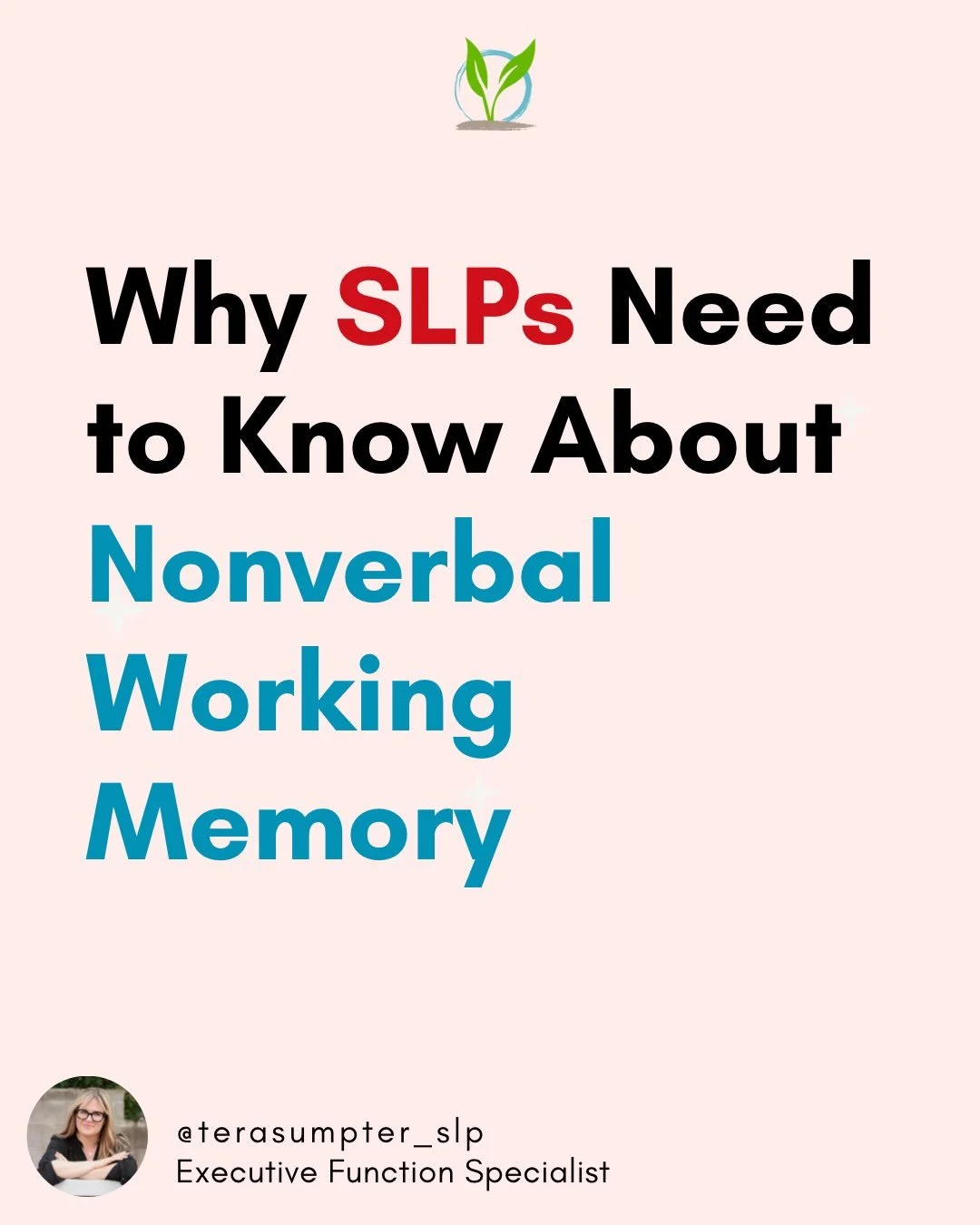 Nonverbal working memory is an essential cognitive component for all learning.

It is essentially the &ldquo;anchor&rdquo; for speech sound (phonology). 

Without nonverbal working memory, sounds seem to float around in the ether, not making connecti