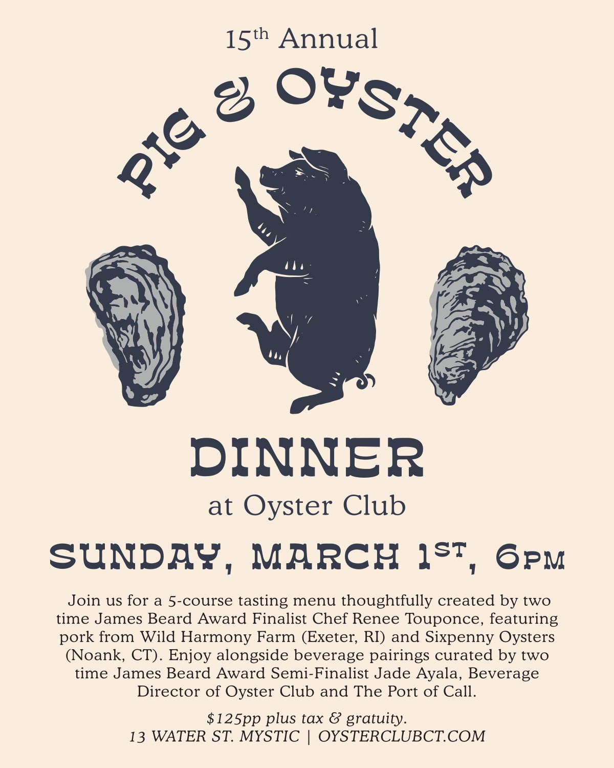 15th Annual Pig & Oyster Dinner