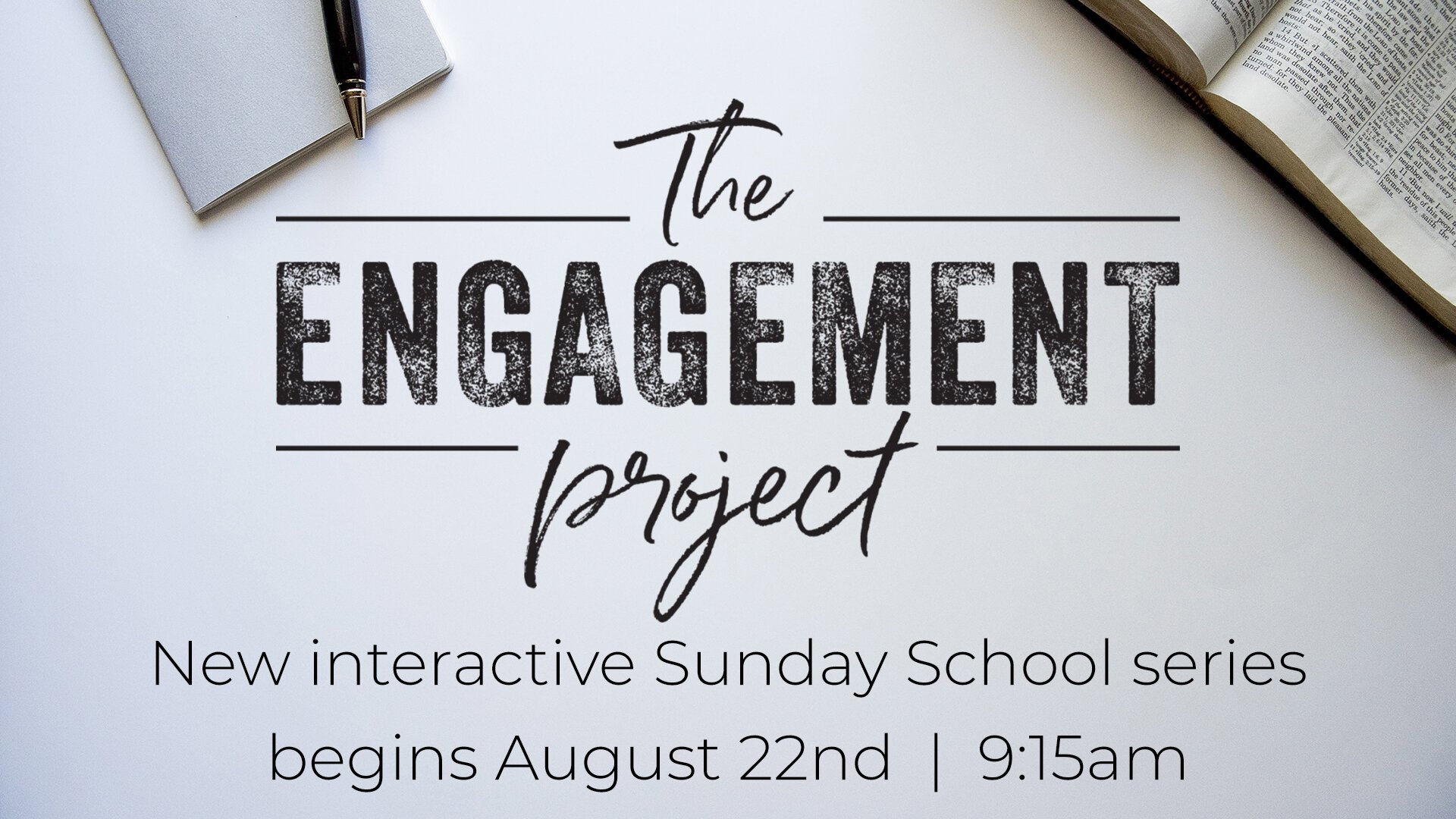 The Engagement Project | Adult Sunday School
