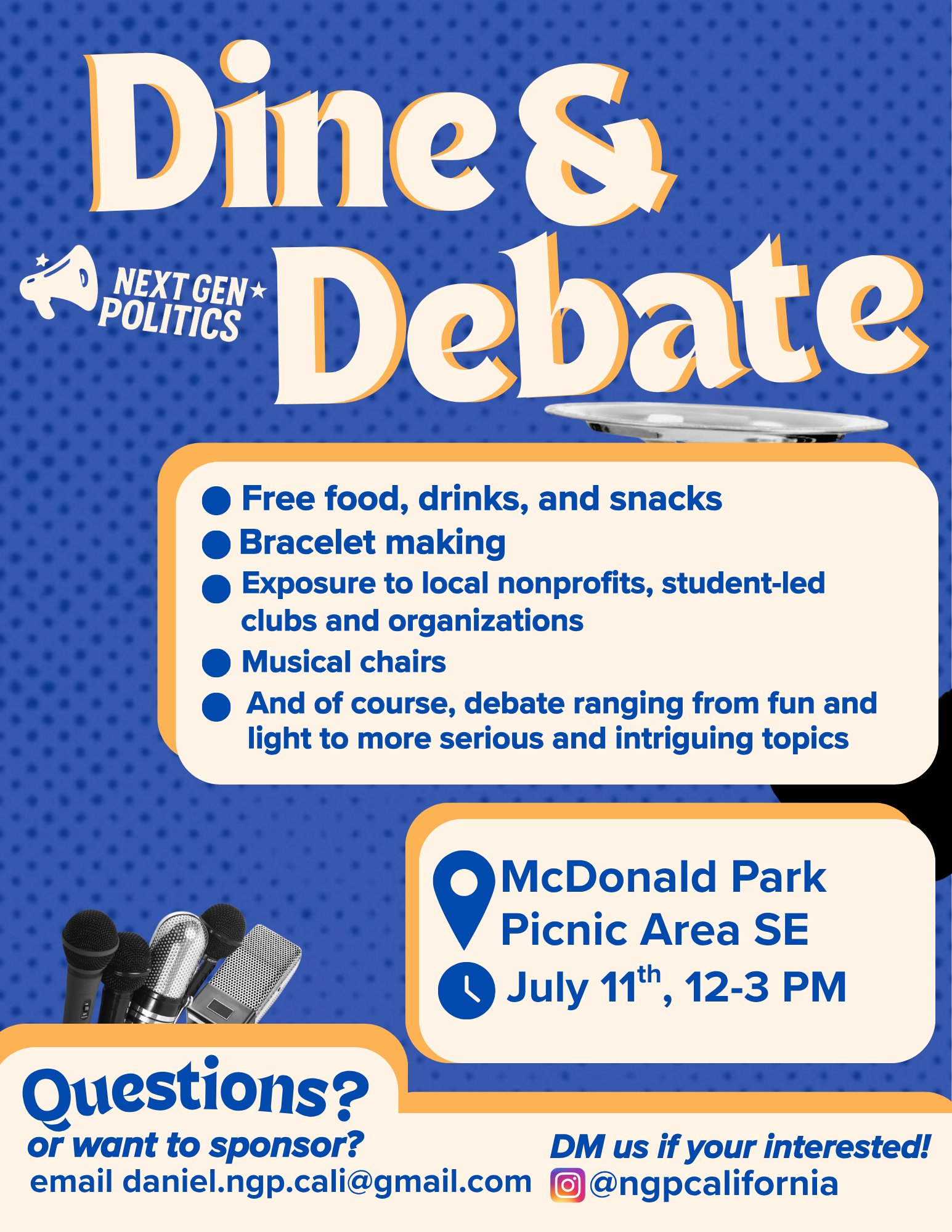Dine and Debate with Next Gen Politics CAlifornia