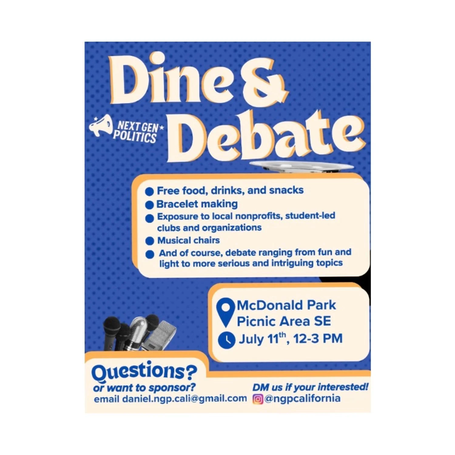 Dine and Debate with Next Gen Politics CAlifornia