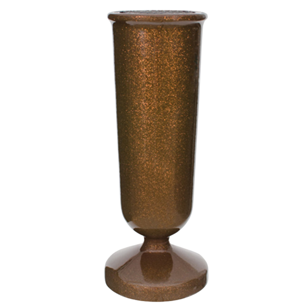 Image of bronze colored straight vase