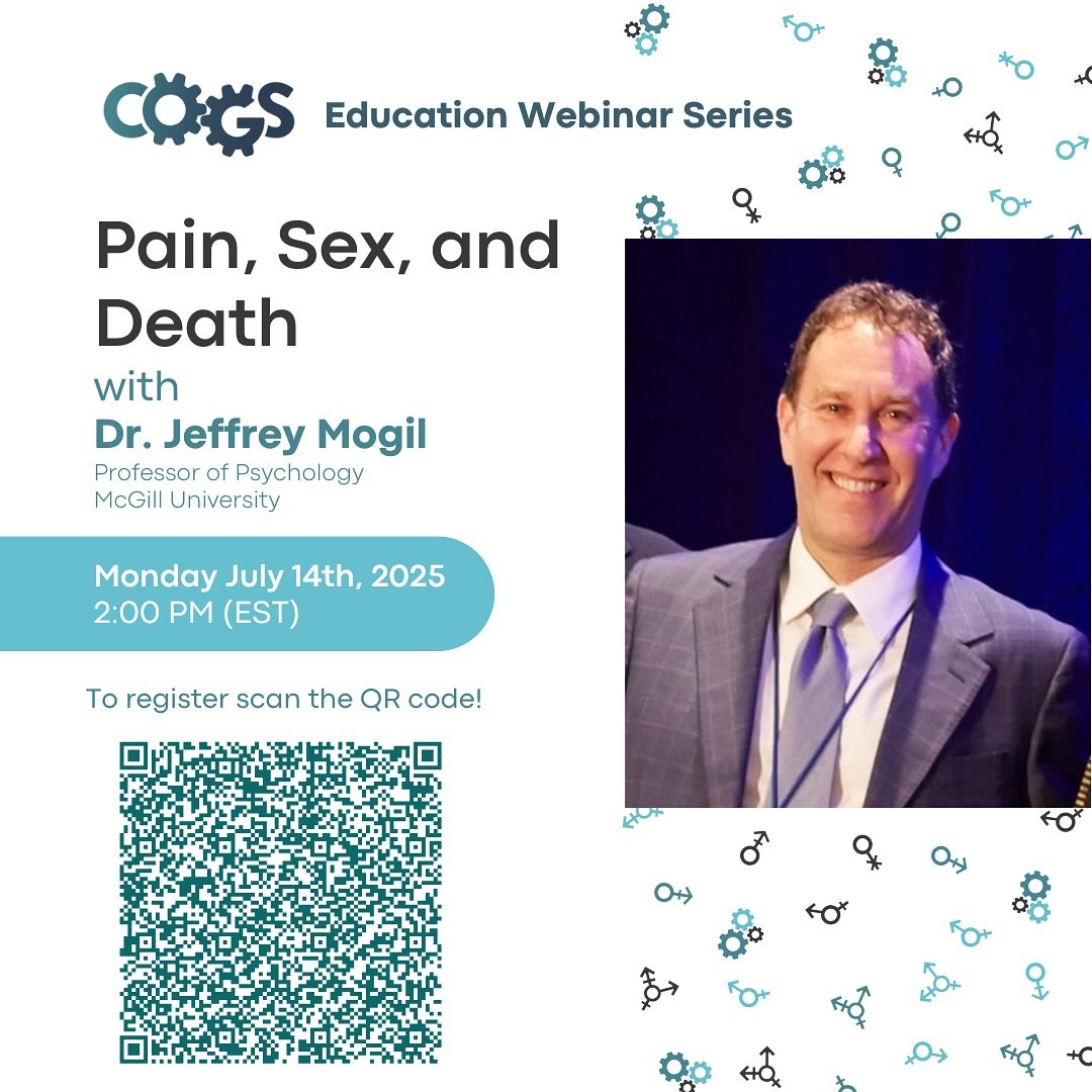 Join us for a powerful conversation on &ldquo;Pain, Sex, and Death&rdquo; with Dr. Jeffrey Mogil, Professor of Psychology at McGill University and one of the world&rsquo;s leading researchers in the field of pain.

Date: Monday, July 14th, 2025
Time: