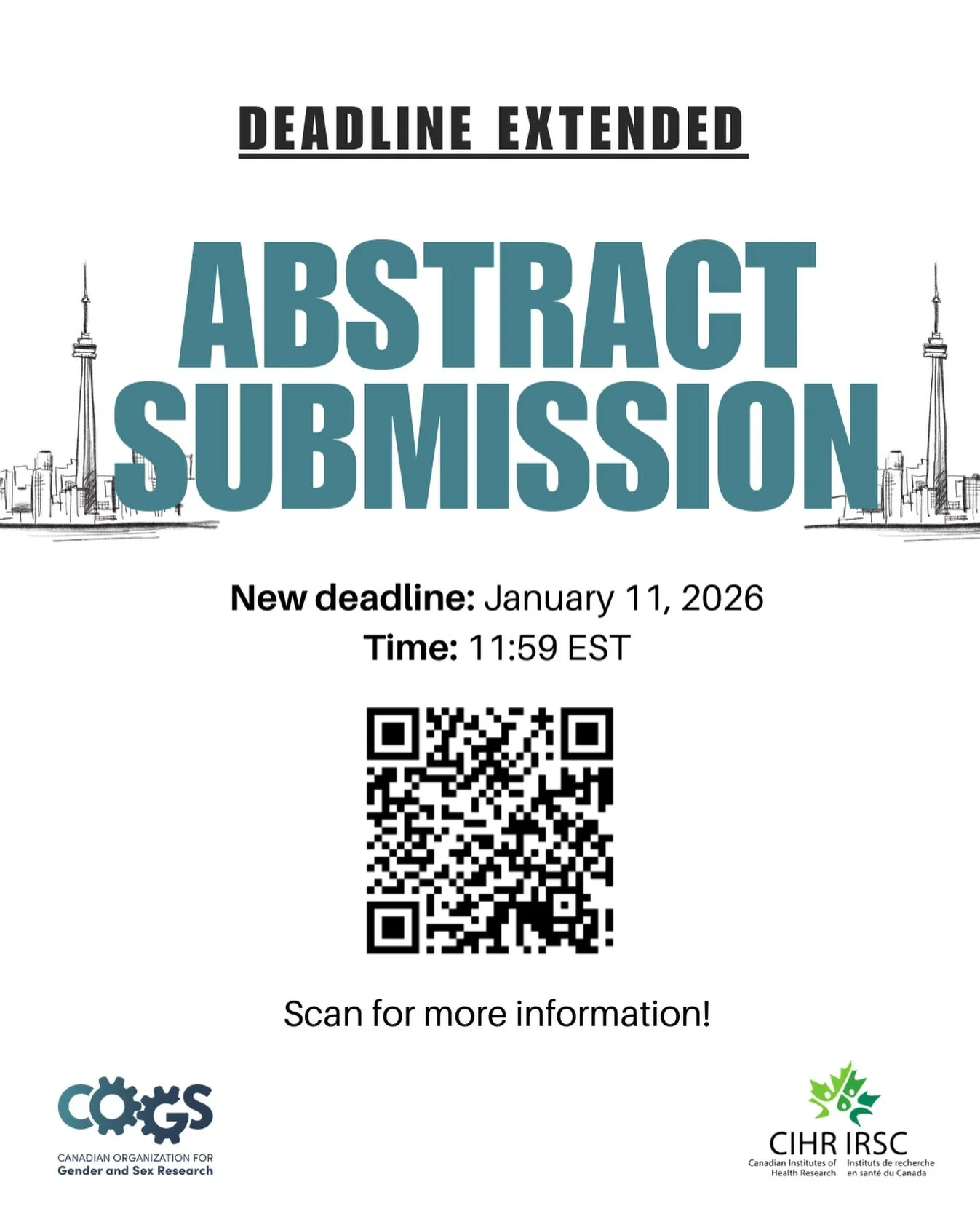 📢 Abstract Submission Deadline Extended

We are pleased to announce that the abstract submission deadline for our 3rd International COGS Meeting has been extended! Kindly scan the QR code for more detailed information, conference themes and abstract
