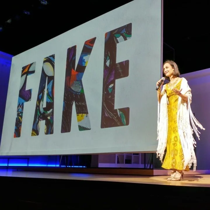 Going once, going twice...

This photo was taken on the opening night of "Fake," an original play by Carmen Pelaez produced by Miami New Drama during my tenure as Executive Director.

At the time, I felt that the play, which takes place at 