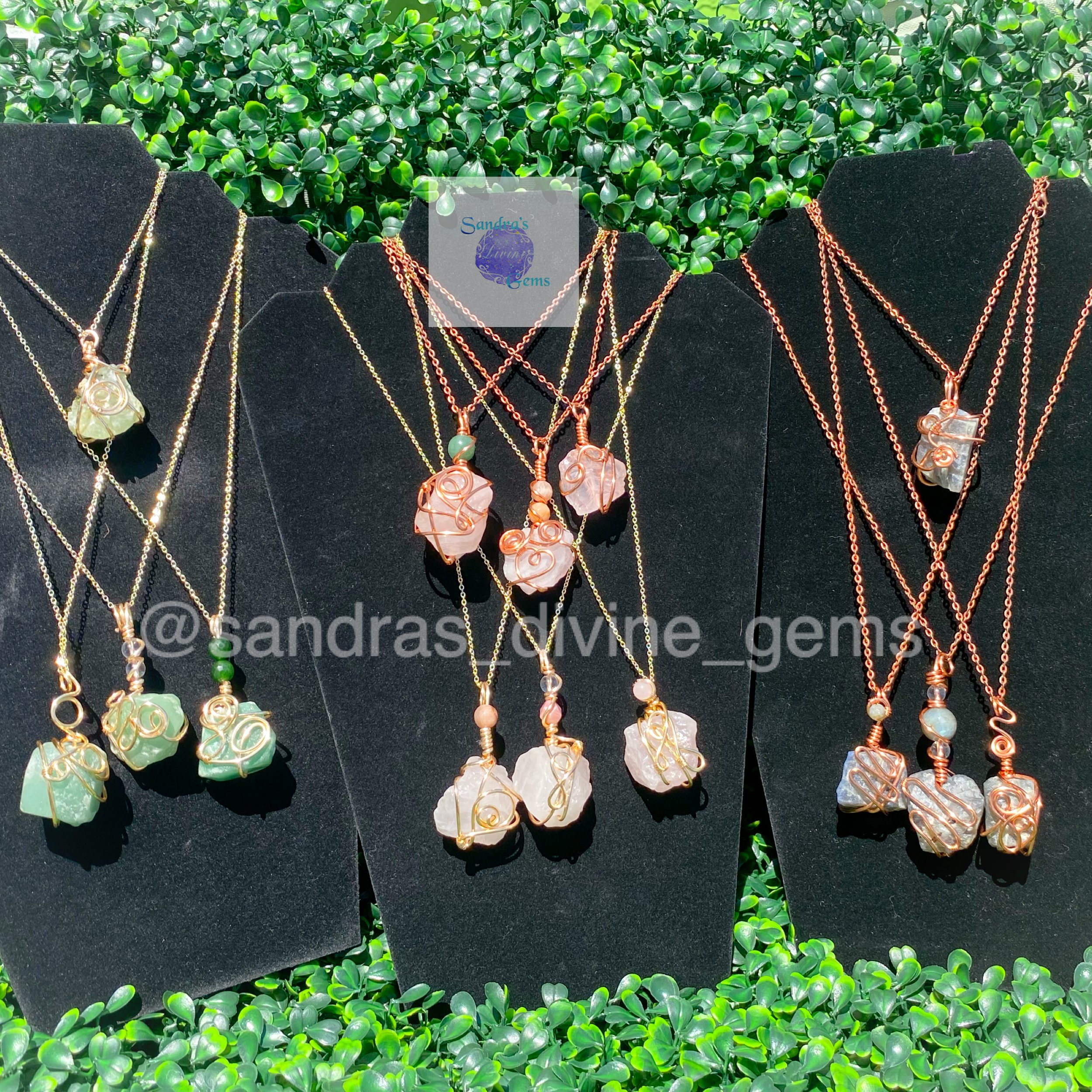 Wrapped Crystal Necklace- Simple Style