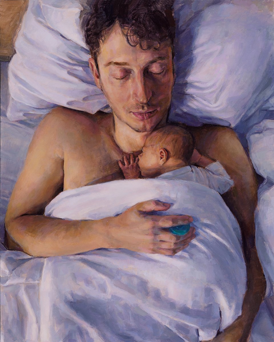 Newborn II, Oil on Panel, 30" x 24"