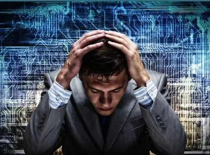 Man holding his head