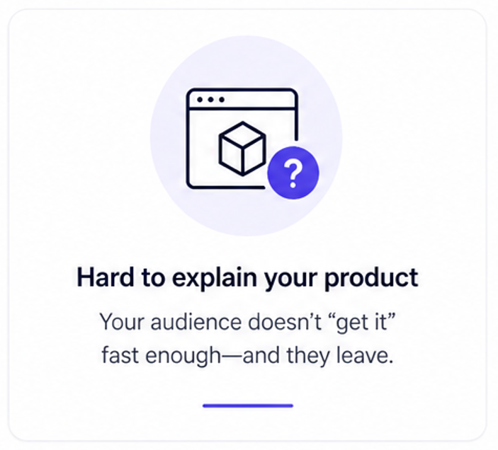 Your audience doesn’t “get it” fast enough—and they leave.