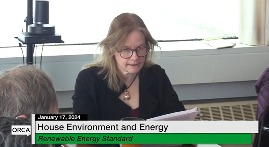 Our Testimony on the Renewable Energy Standard (RES)