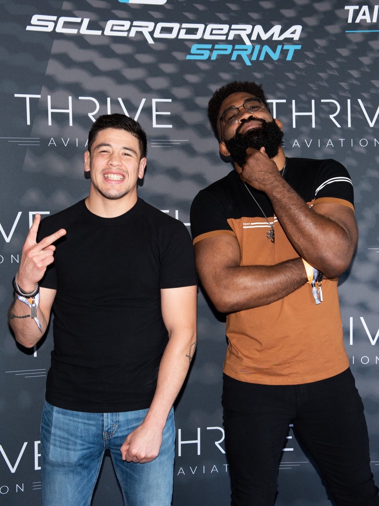 Friends take a picture at Vegas-based marketing event (Scleroderma Sprint), sponsored by Thrive Aviation and Revenue Media Group, a top-tier marketing firm in Las Vegas.