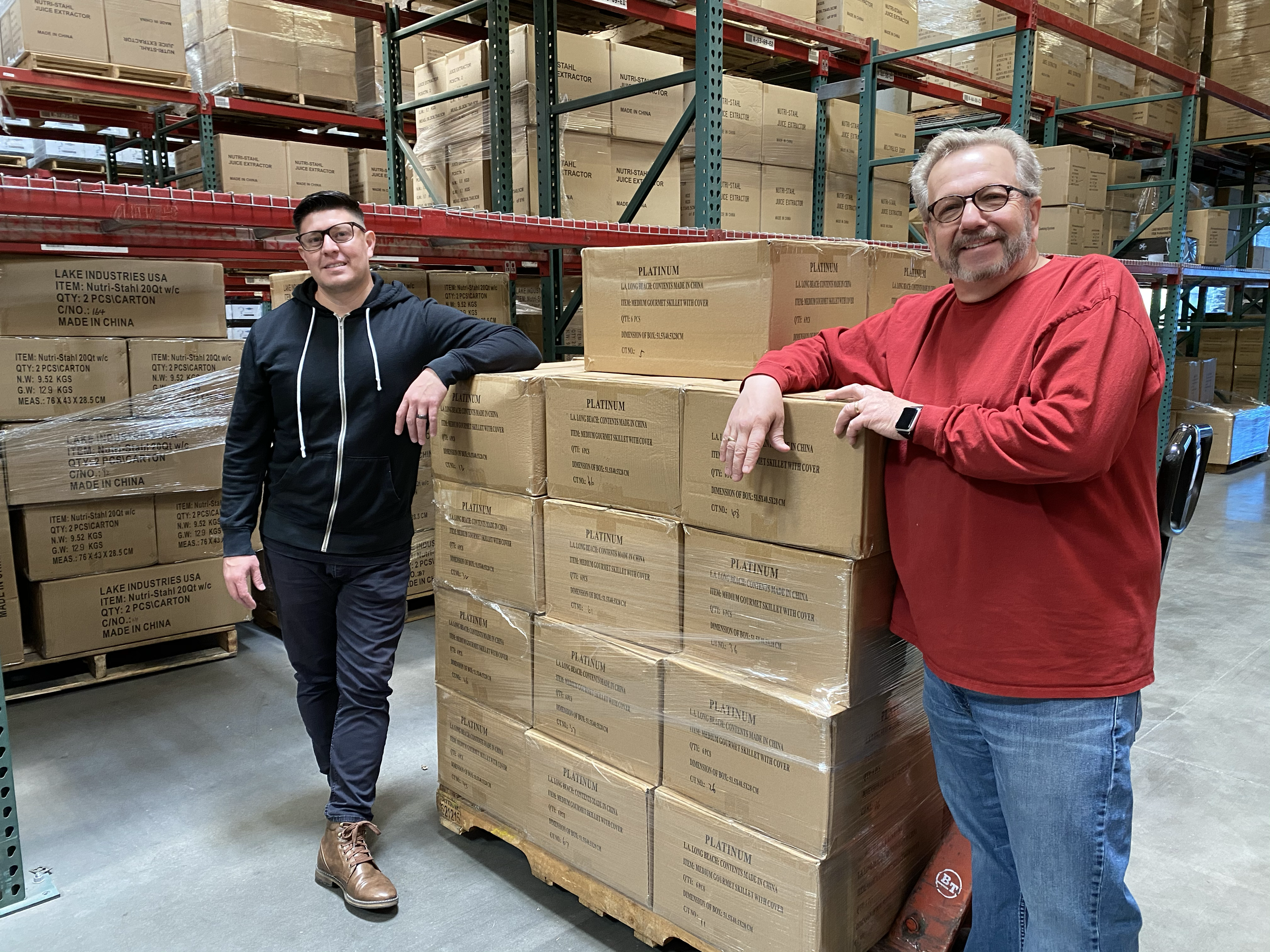 Employees of a top Vegas-based marketing firm and business company preparing an order for clients.